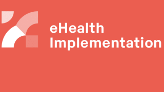 eHealth Implementation roter Hintergrund